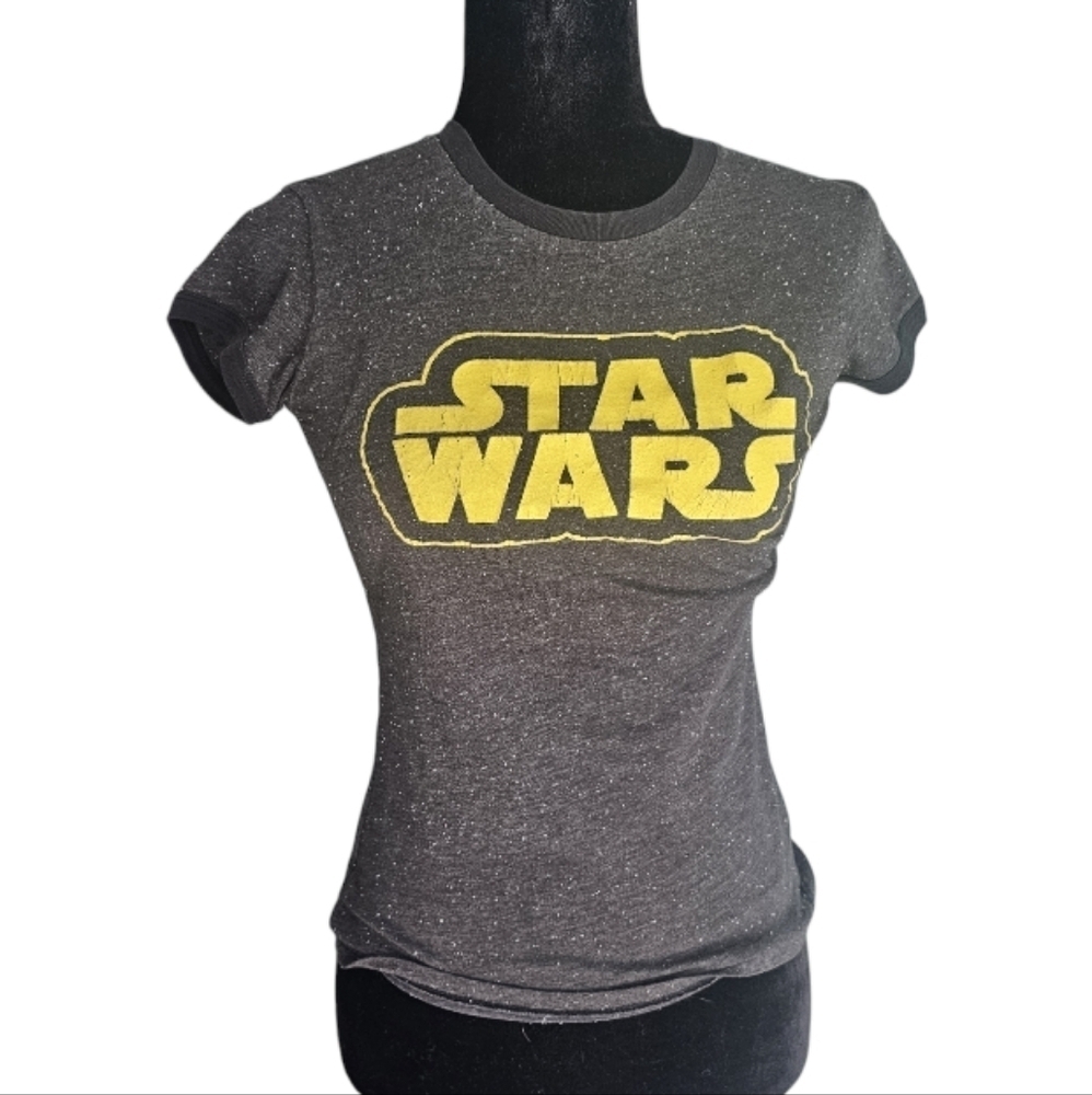 Star Wars Title Screen graphic Ringer tee Y2K fit size XS